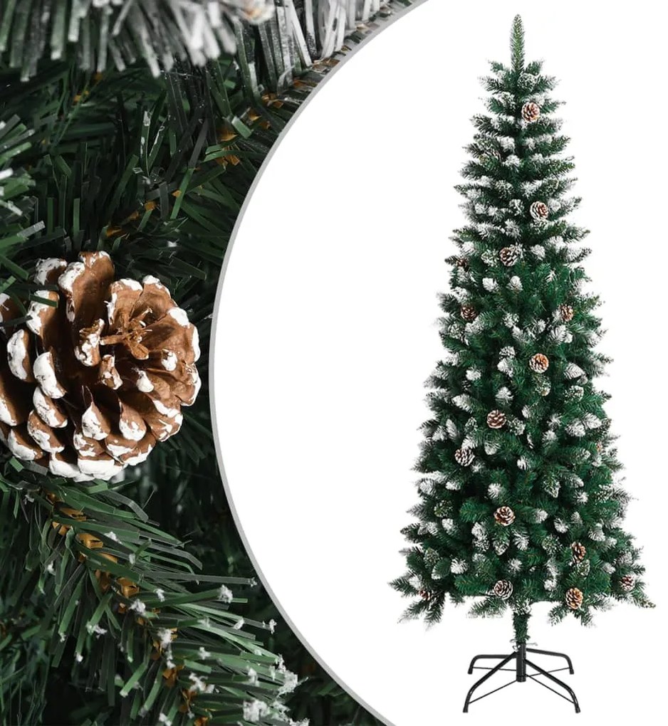 Albero Di Natale Artificiale Con Base Verde 240 Cm Pvc /