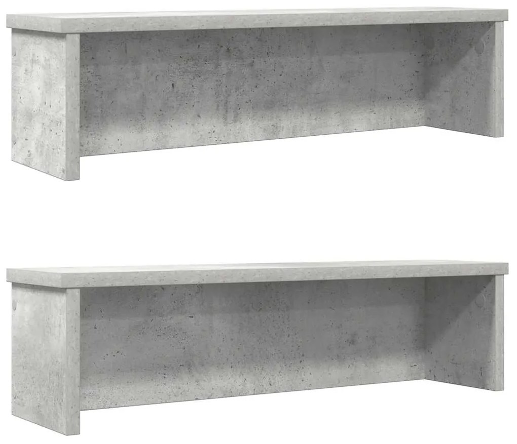 Scaffali Da Cucina Impilabili 2 Pz Grigio Cemento 60x15x16 Cm /