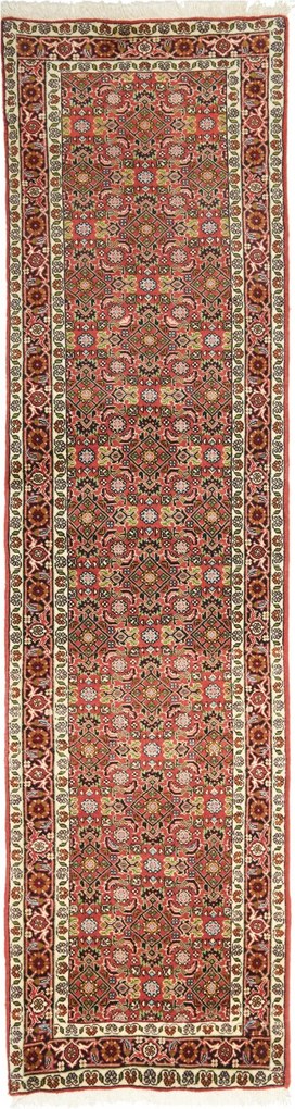 Sandjan Tappeto 240x70 Rosso (Iran) Annodato A Mano