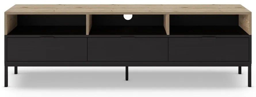 Tavolo TV in rovere nero e naturale 180x55 cm Marion - Marckeric
