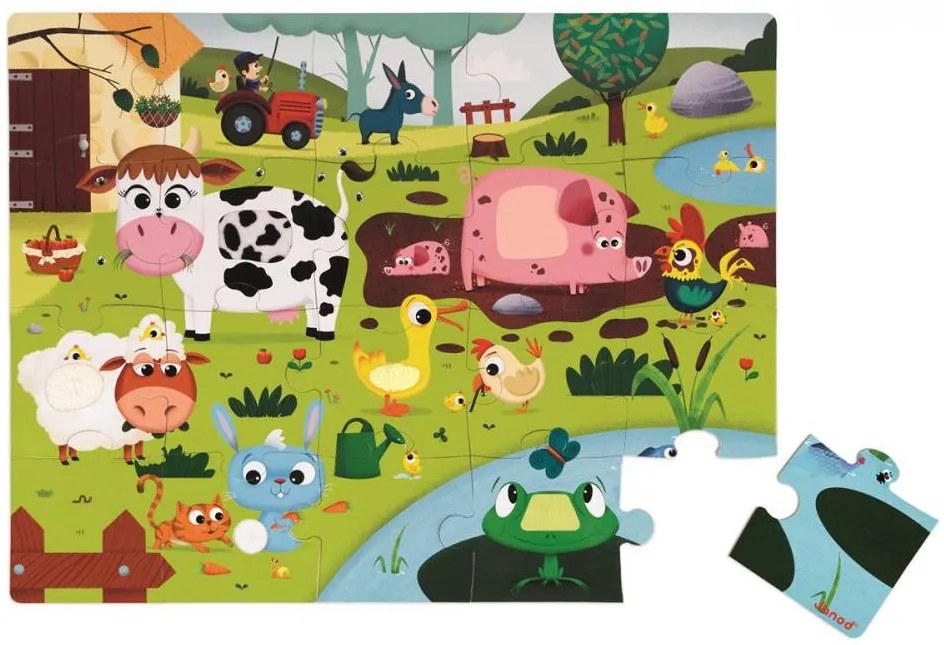 Puzzle Tattile Gli Animali della Fattoria - 20 pezzi