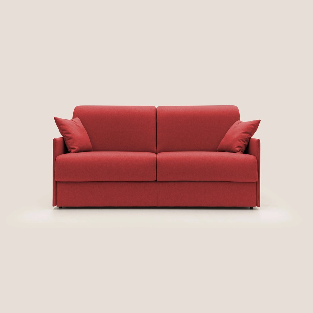 Evans Divano letto matrimoniale in tessuto impermeabile T13 rosso