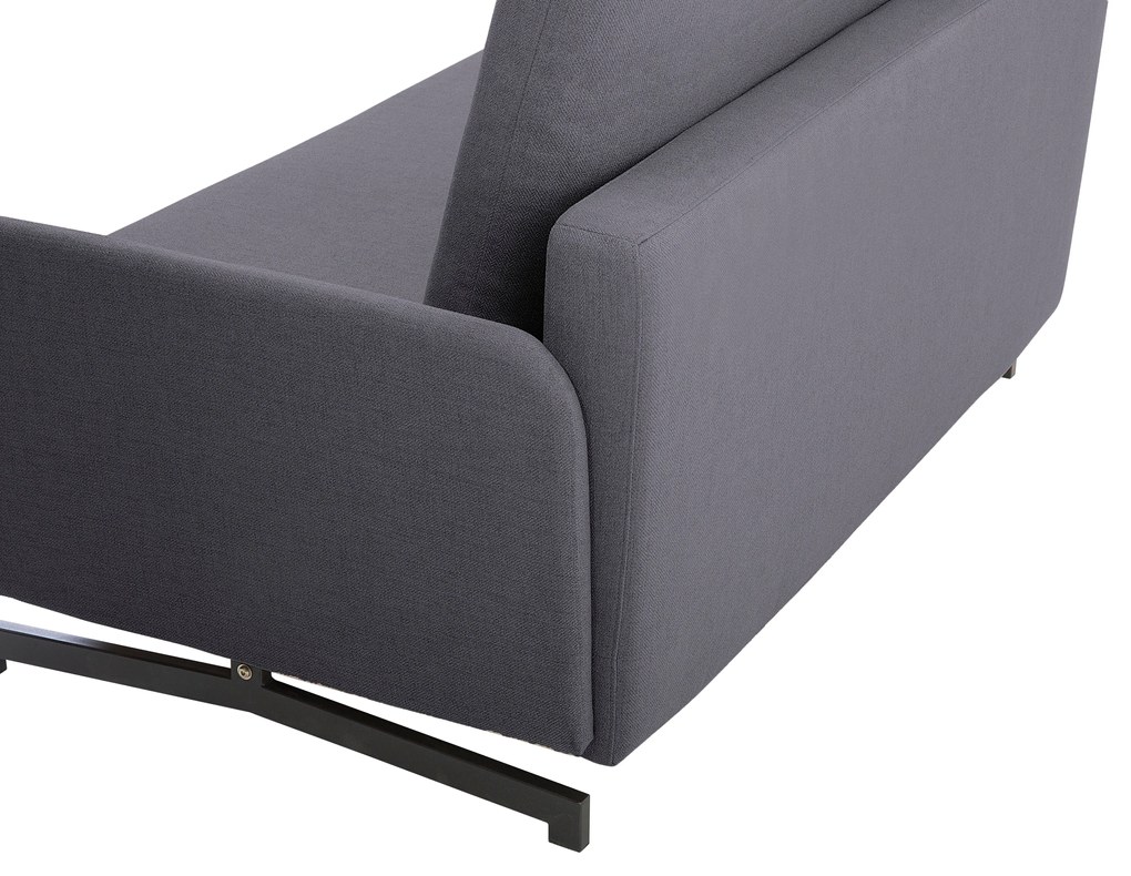 Divano letto 2 posti in tessuto grigio BELFAST Beliani