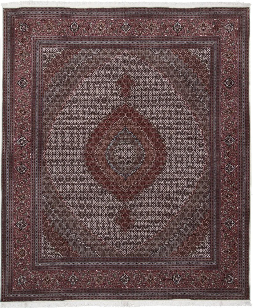 Tabriz Tappeto 360x300 Rosa (Iran) Annodato A Mano