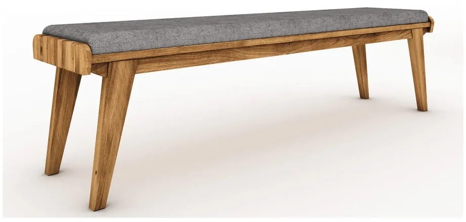 Panca in rovere con seduta grigio chiaro Retro - The Beds
