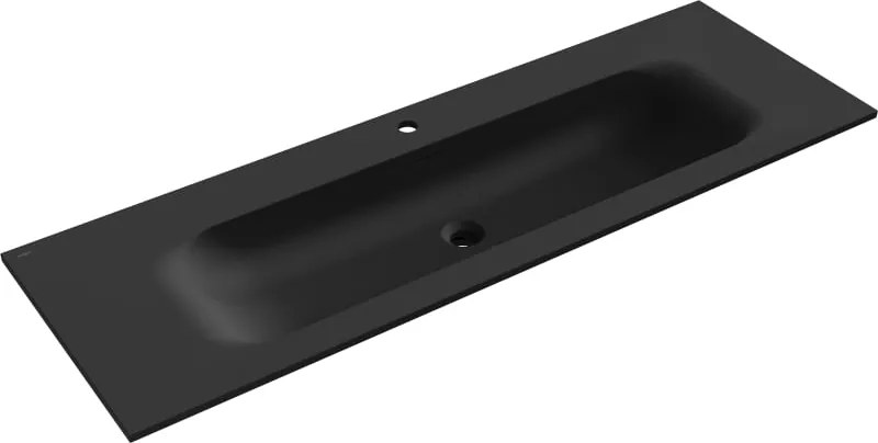 Mexen Vela lavabo da incasso 141 x 46,5 cm, nero opaco - 25231471