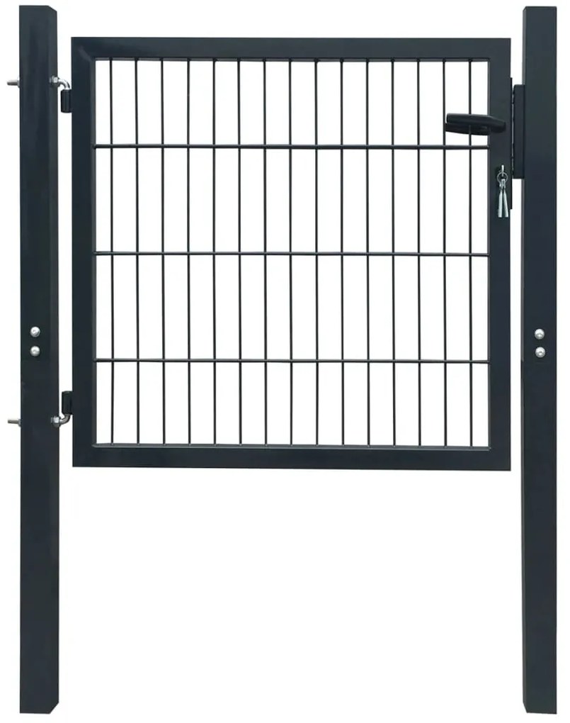 Cancello Per Recinzione İn Acciaio Antracite 105x150 Cm /