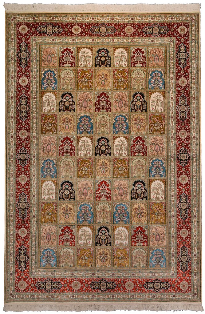 Hereke Tappeto 280 x 190 Beige (Cina) Annodato A Mano