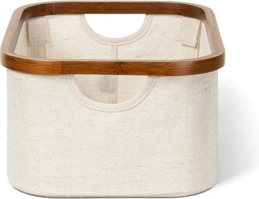 Scatola color crema in tessuto 38x26x16 cm Bamboo/Linen – Bigso
