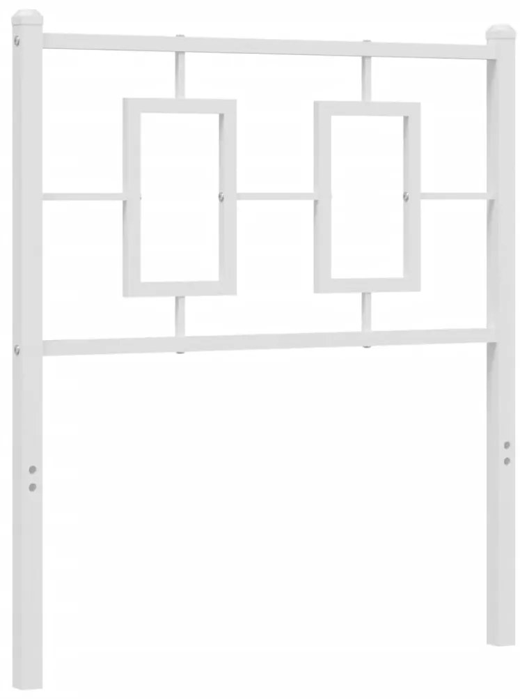 Testiera in metallo bianco 80 cm