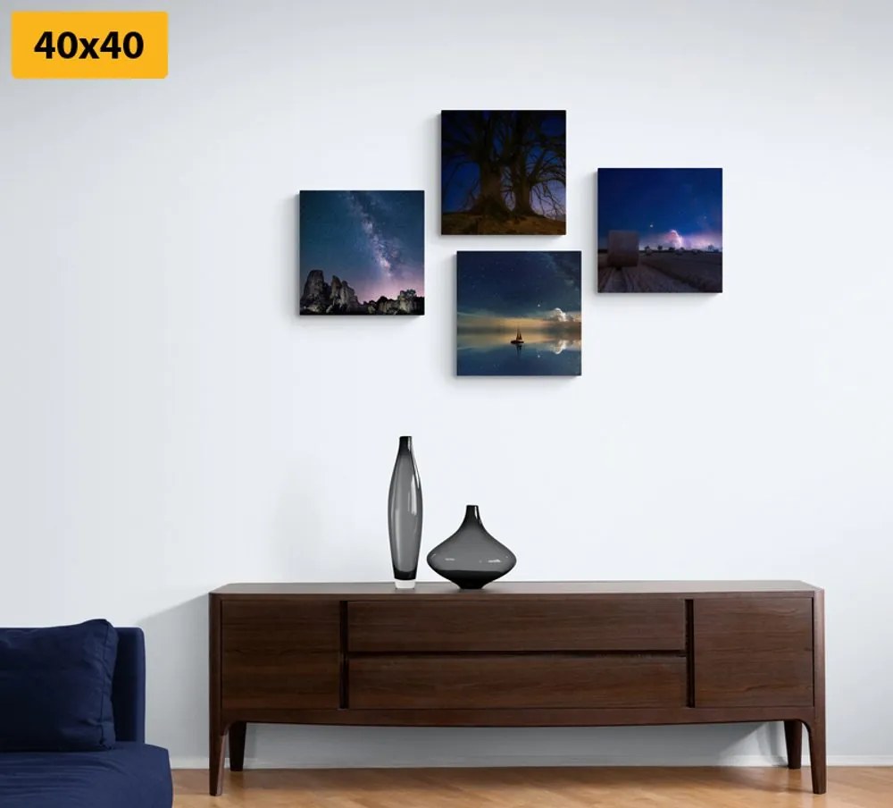 Set di quadri – Natura notturna misteriosa