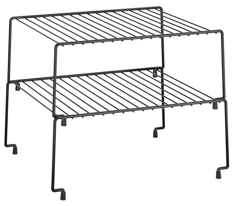 Set di 2 ripiani aggiuntivi neri per cucina Brooklyn Lava - Metaltex