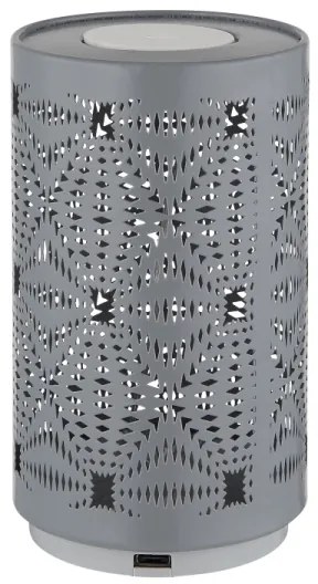 Globo 21018G - Lampada da tavolo LED RGB AMIYAH LED/1W/5V 500 mAh grigia