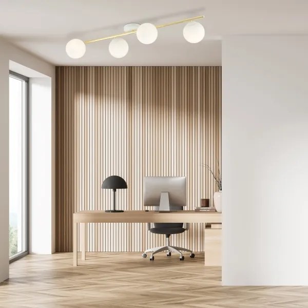 Plafoniera SPLENDI 4xE14/10W/230V bianco/oro