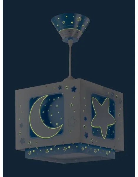 Dalber 63232T - Lampadario per bambini MOON LIGHT 1xE27/60W/230V