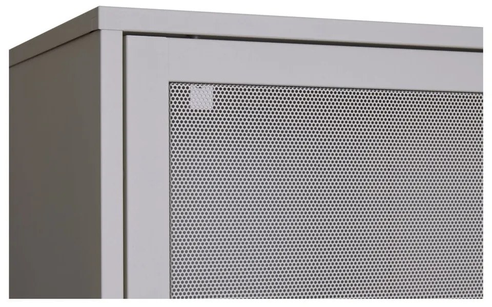 Armadietto grigio in metallo con porte scorrevoli 90x180x40 cm Veep – Unique Furniture