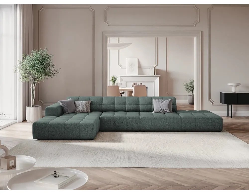 Divano angolare turchese (angolo sinistro) Chicago - Cosmopolitan Design