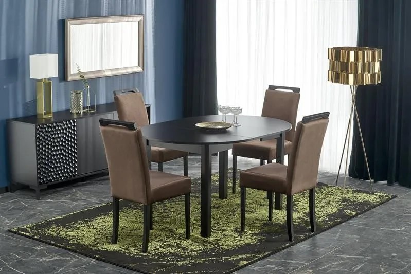 Tavolo allungabile Ringo in nero - L102-142xL102xH76 cm