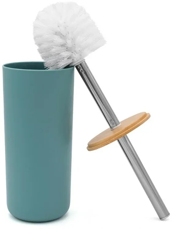 Set completo accessori bagno da appoggio acquamarina in abs e bamboo Surf