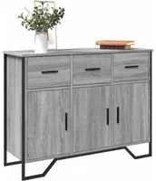 Credenza Grigio Sonoma 97x32,5x74,5 cm in Legno Multistrato 848562