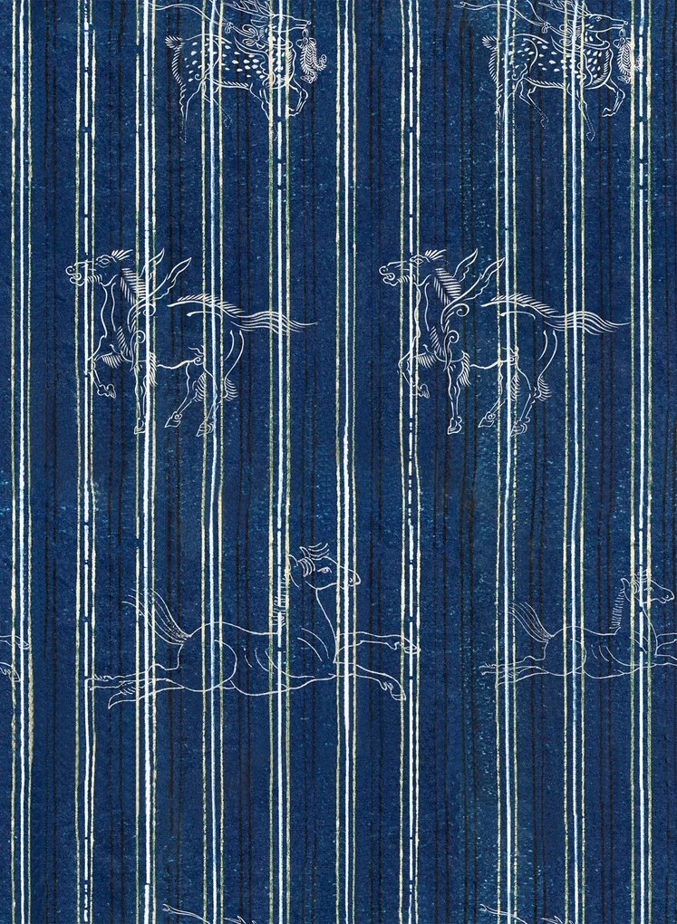 Mindthegap Carta da parati A Fable - Indigo/ White / Black