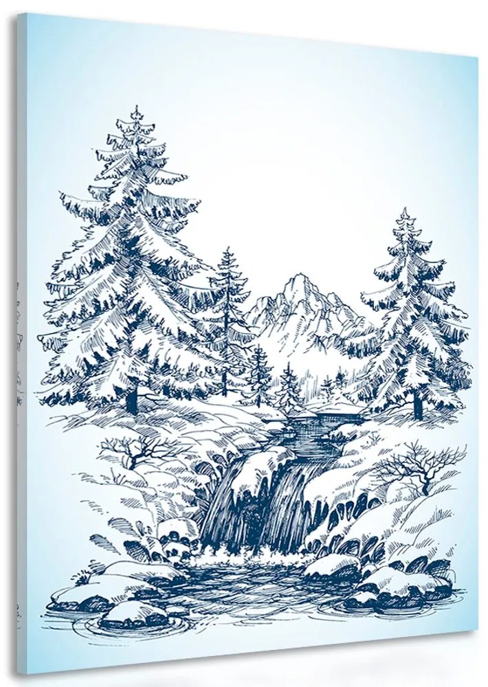 Stampa su tela – Paesaggio fiabesco innevato