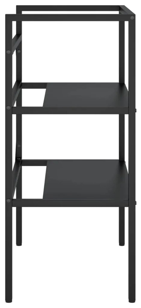 Struttura per lavabo da bagno nera 59x38x83 cm in ferro