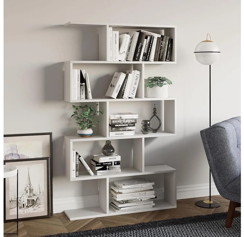 Libreria NILUFER 156x90 cm bianca