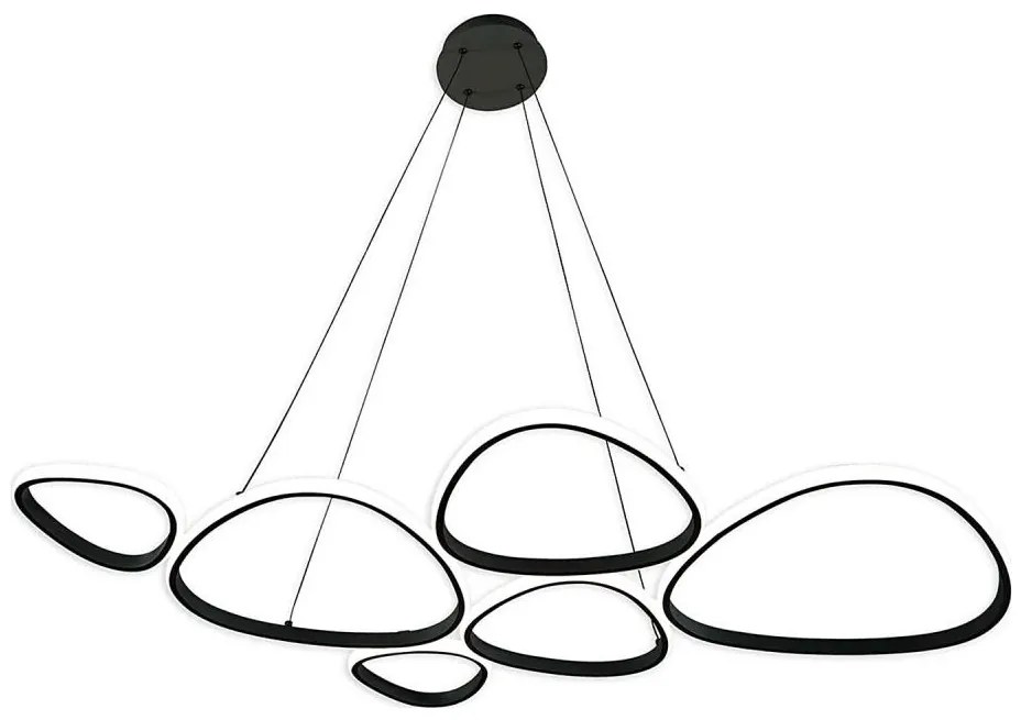 Lampadario LED sospeso su cavo PETRA LED/58W/230V 4000K nero