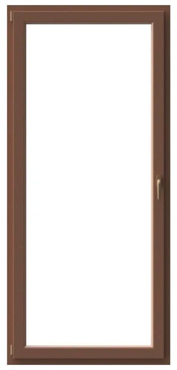 Portafinestra in PVC rovere dorato L 80 x H 220 cm, 1 anta apertura a sinistra