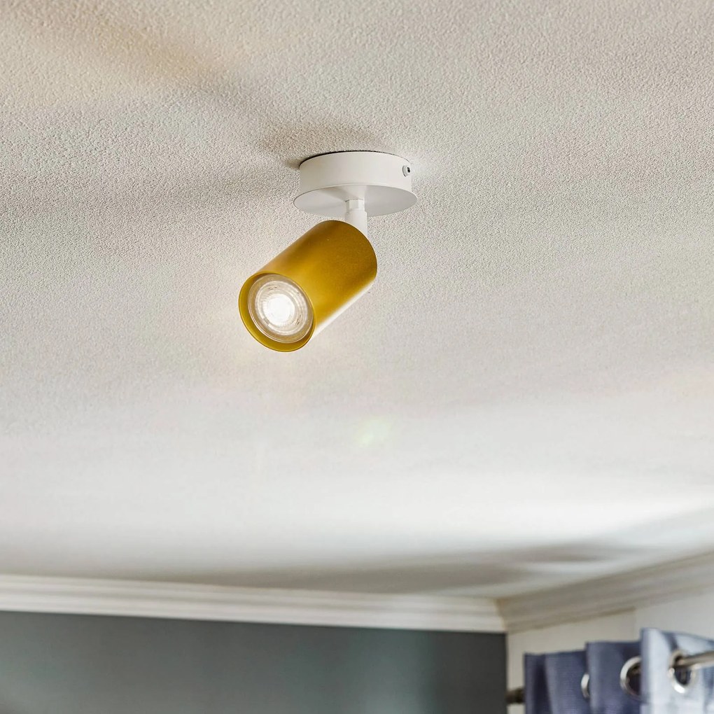 EMIBIG LIGHTING Faretto da soffitto Zen 1 luce in bianco/oro
