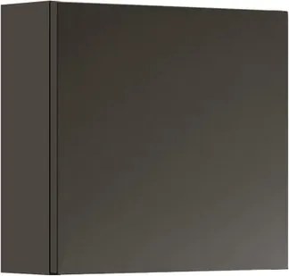 Pensile bagno Pixel Plain laccato opaco grigio carbone, 1 anta apertura da sinistra P 17 x L 40 x H 40 cm