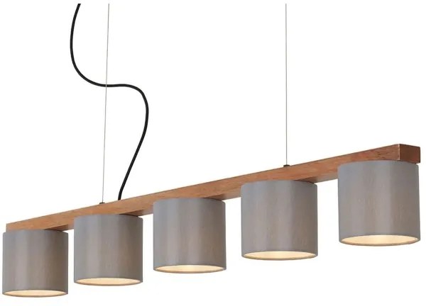 Briloner 4075-054 - Lampadario a sospensione su cavo RHON 5xE14/25W/230V