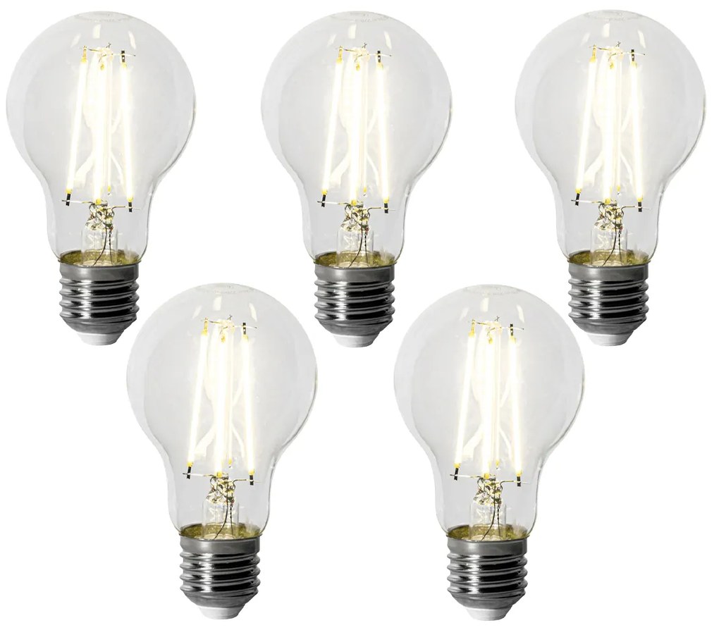 Set di 5 lampadine LED E27 dimmerabili A60 6W 500 lm 4000K