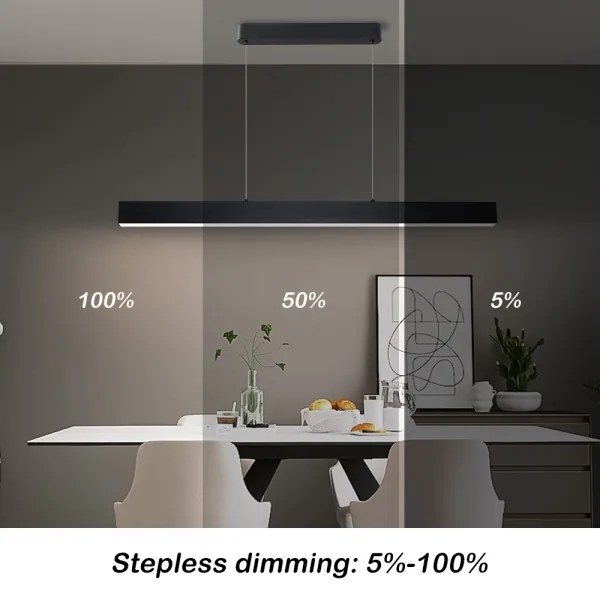 Brilagi - Lampadario LED dimmerabile SLEEKLINE SMART LED/40W/230V Wi-Fi Tuya black+RC