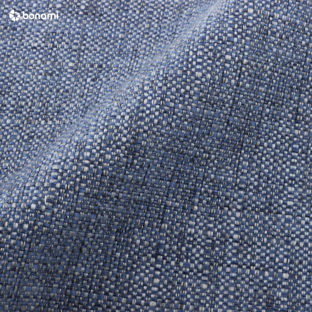 Letto matrimoniale imbottito blu scuro con contenitore e rete inclusi 140x200 cm Elizabeth – Micadoni