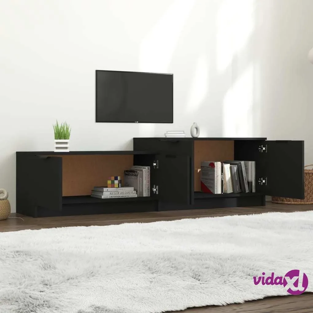 Mobile Porta TV Nero 102x35x45 cm in Legno Multistrato vidaXL