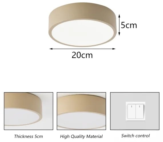 Brilagi -LED Plafoniera POOL LED/18W/230V 3000/4500/6000K diam. 20 cm beige