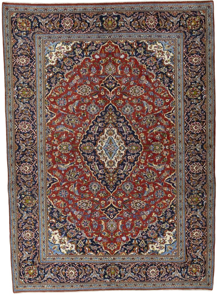 Kashan Tappeto persiano 210 x 290 Rosso (Iran) Annodato A Mano