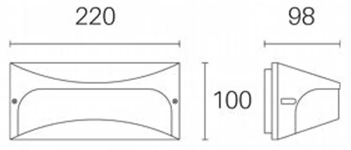 Applique Da Esterno Moderna Dome Alluminio E Termoplastica Caffè Led 10W 4000K