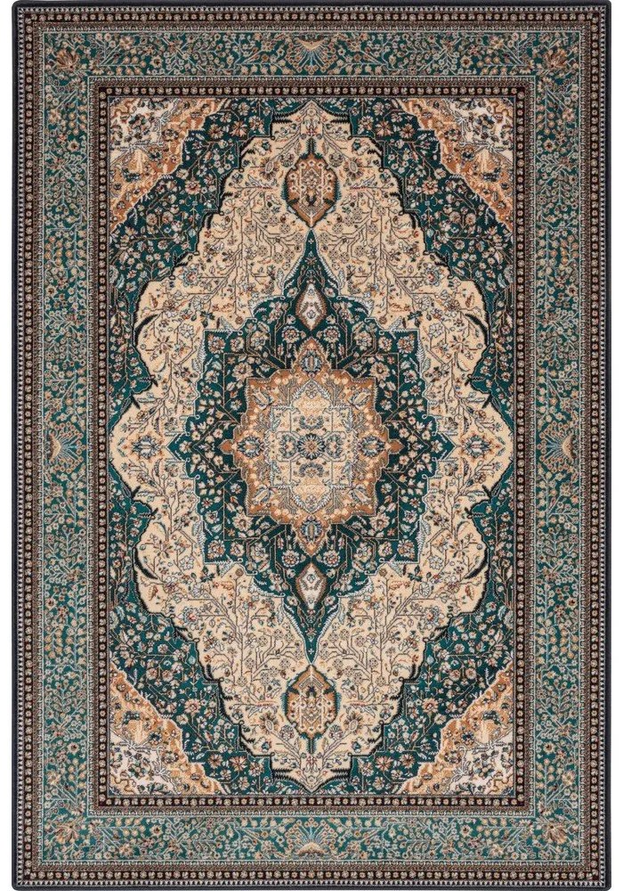 Tappeto in lana verde 133x180 cm Charlotte - Agnella