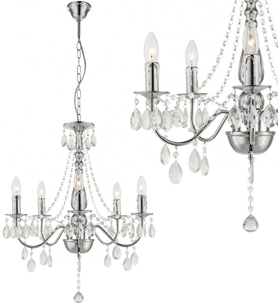 Lampada da soffitto EBT014-5CP CHROME