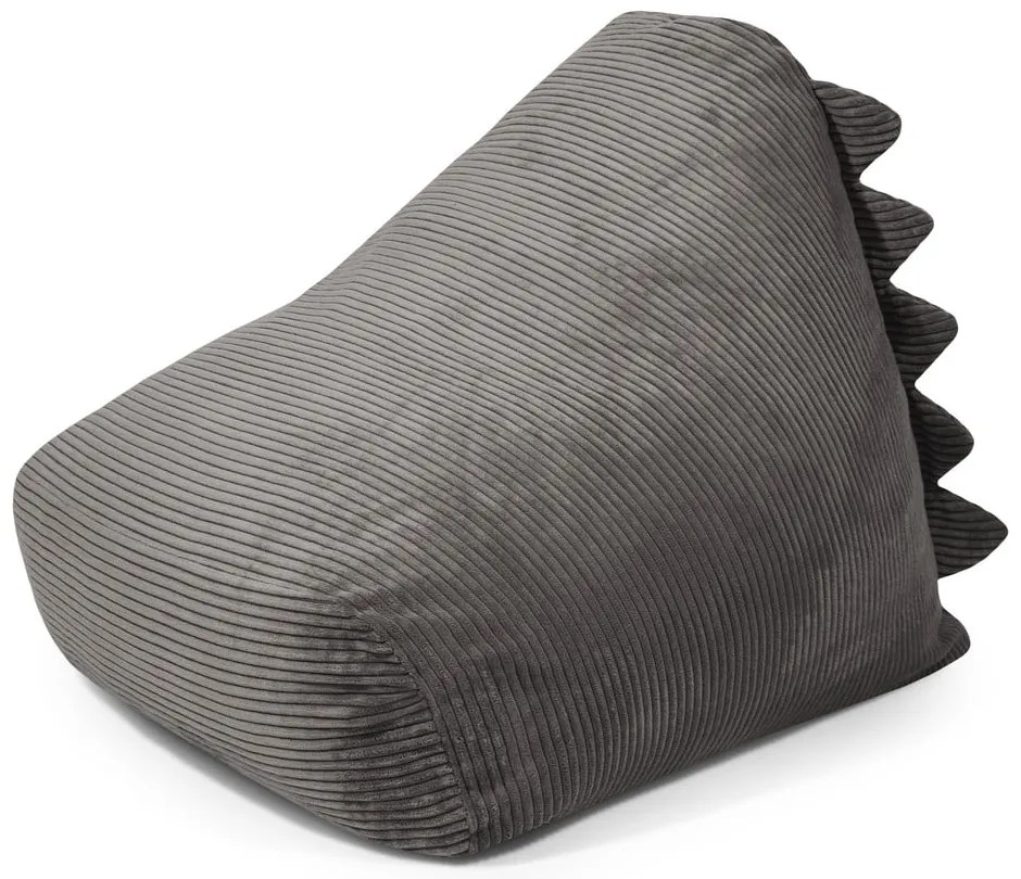 Pouf a sacco per bambini grigio scuro con rivestimento in velluto a coste Snug 80 Dragon – SLOWDOWN