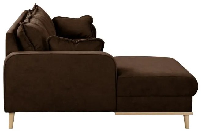 Divano angolare marrone scuro (angolo sinistro) Beata - Ropez