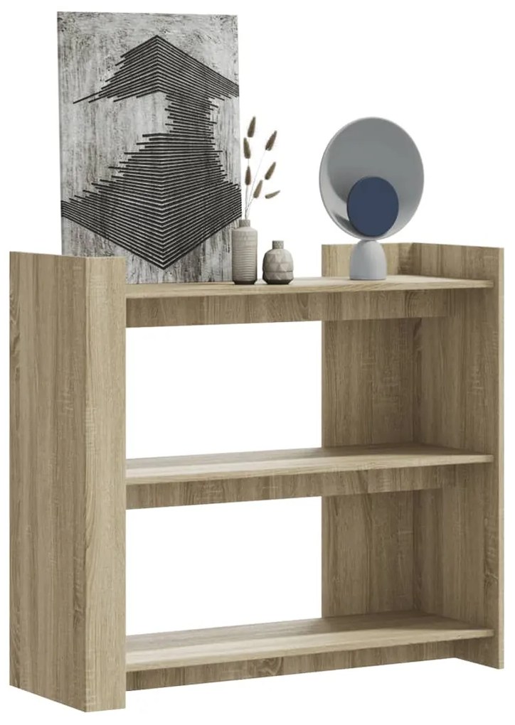 Tavolo Consolle Rovere Sonoma 100x35x90 Cm İn Legno Multistrato /
