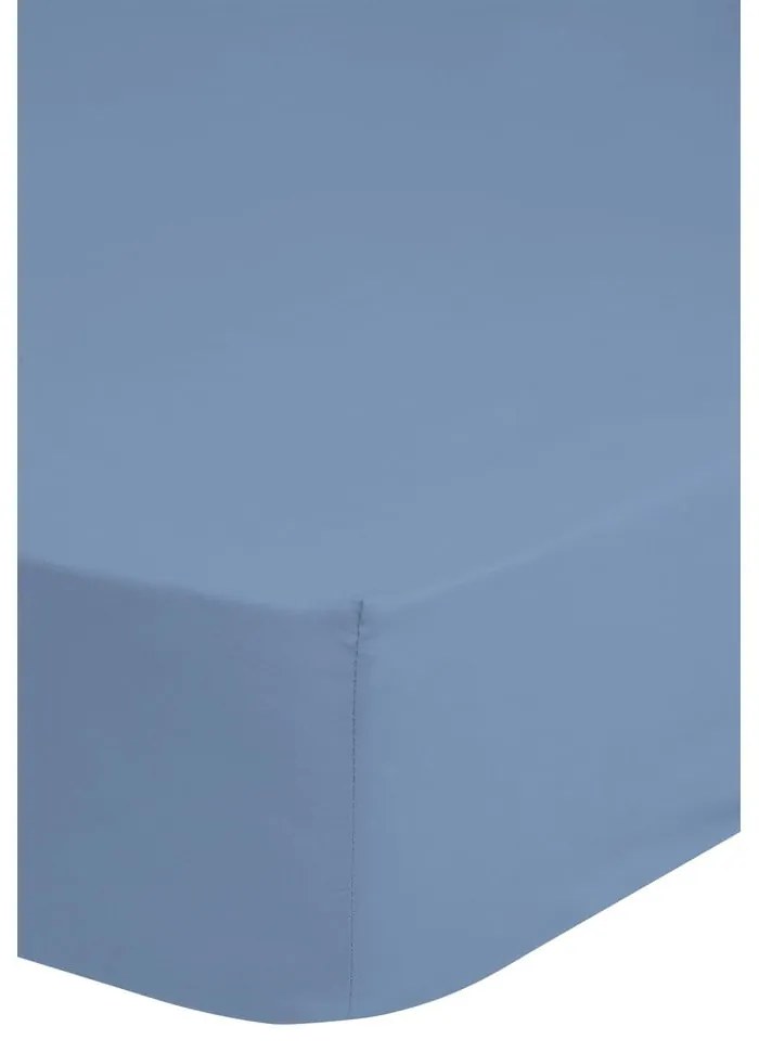 Lenzuolo elastico in cotone blu baby, 70 x 140/150 cm - Good Morning