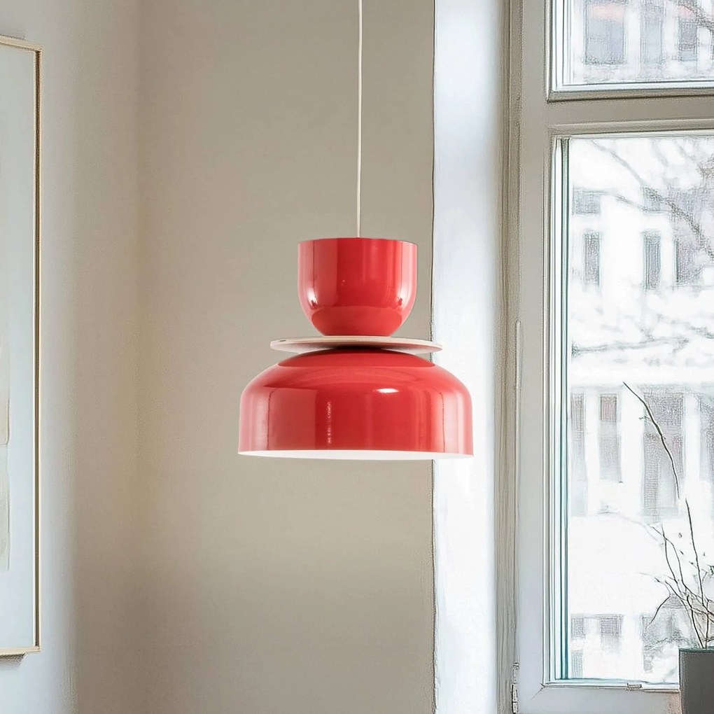 Lampada a sospensione Uto ALDEX, dimmerabile, Rosso, Soggiorno / Sala da pranzo, Metallo, Moderno, Lampada a sospensione