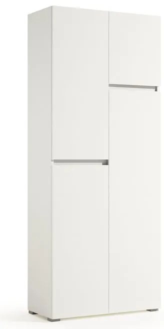 Mobile lavanderia Laundry 4 ante in truciolare bianco P 37 x L 80 x H 195 cm
