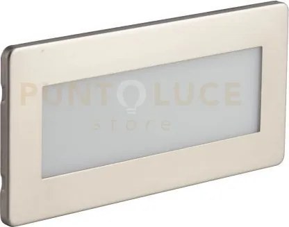 Segnapassi a incasso led bolt bianco e nikel 5w 650lm cct 3000k / 4...