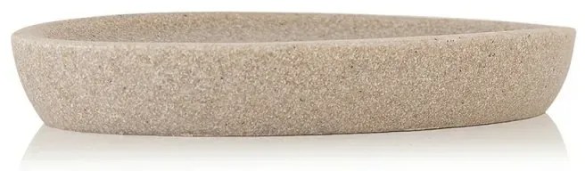 Portasapone bagno in resina beige design moderno linea Sahara